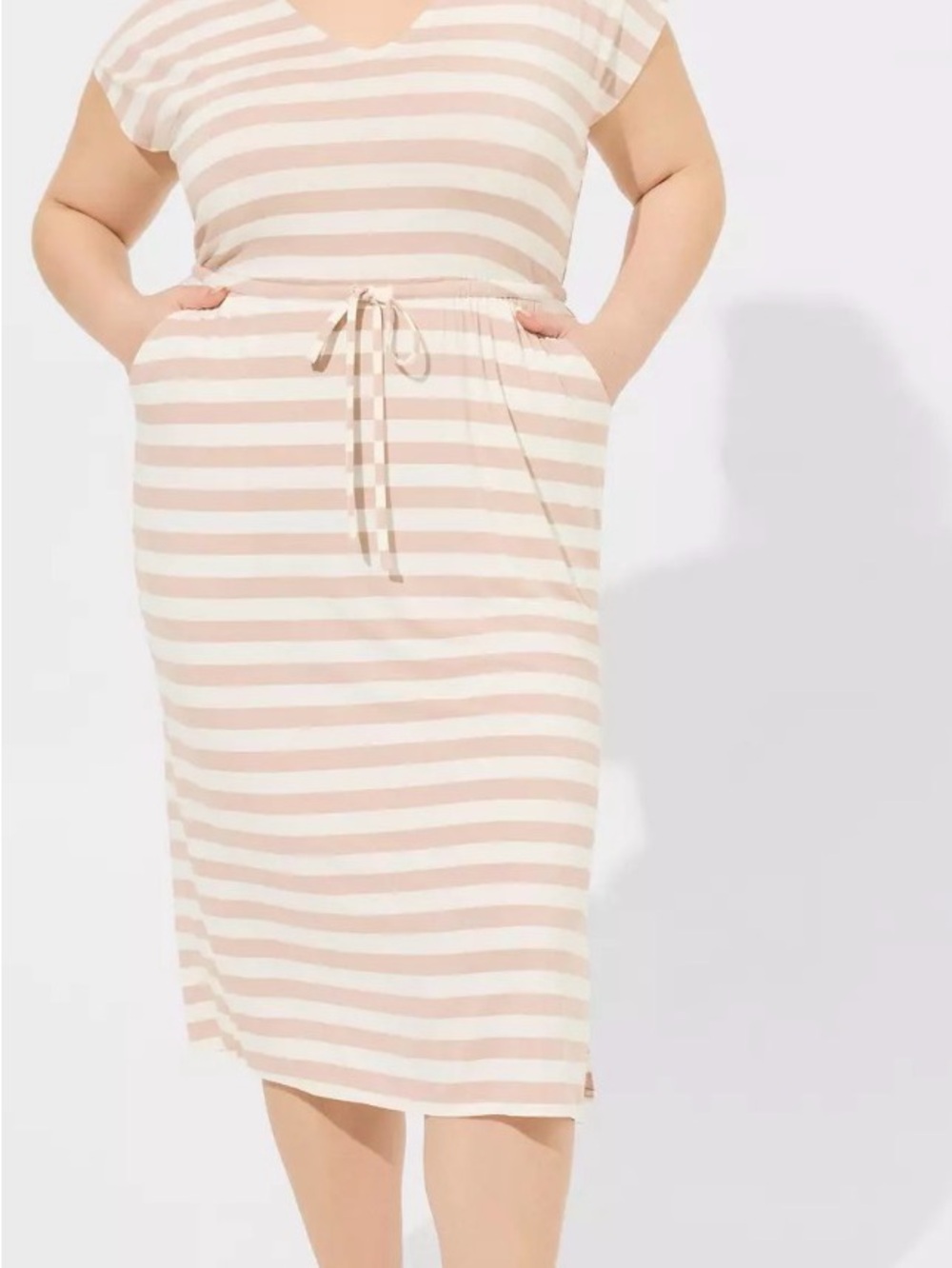 Torrid Super Soft Striped Midi Dress Size 3